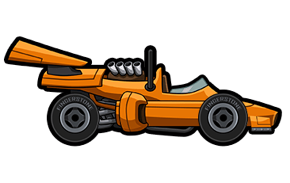 Voiture de formule 1 orange